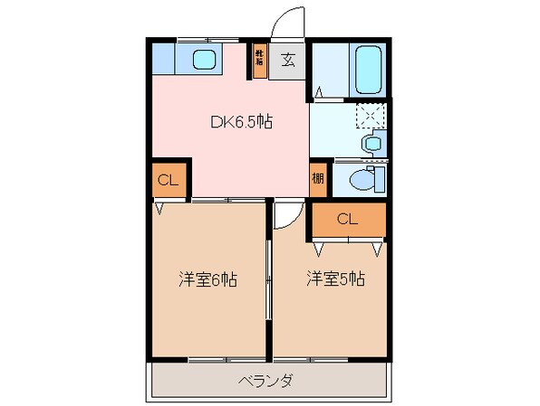 栃原駅 徒歩18分 2階の物件間取画像